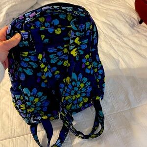 Vera Bradley blue floral small backpack
